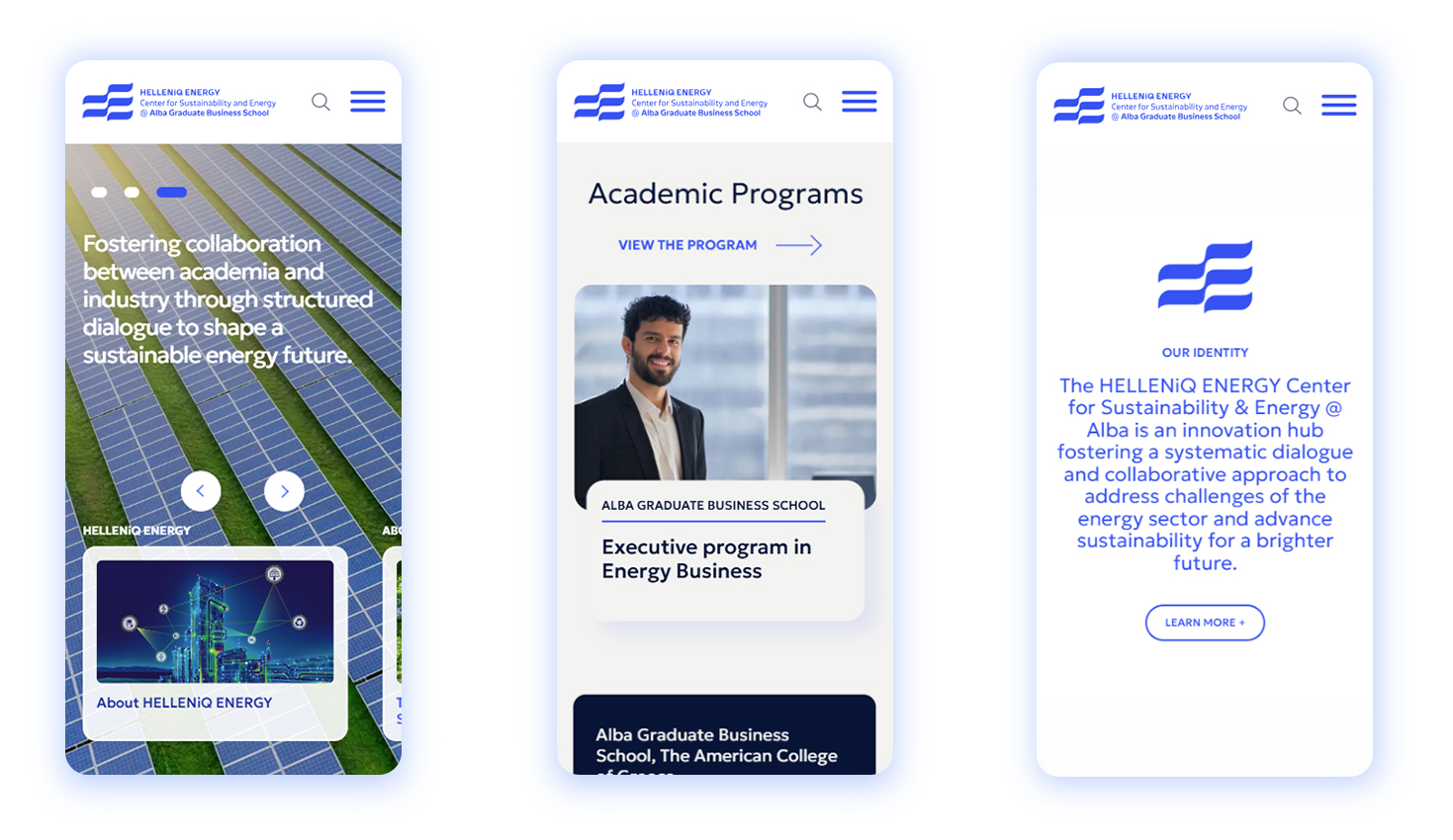 ΣΧΕΔΙΑΣΜΟΣ ΚΑΙ ΑΝΑΠΤΥΞΗ ΙΣΤΟΣΕΛΙΔΑΣ HELLENiQ ENERGY Center for Sustainability and Energy 