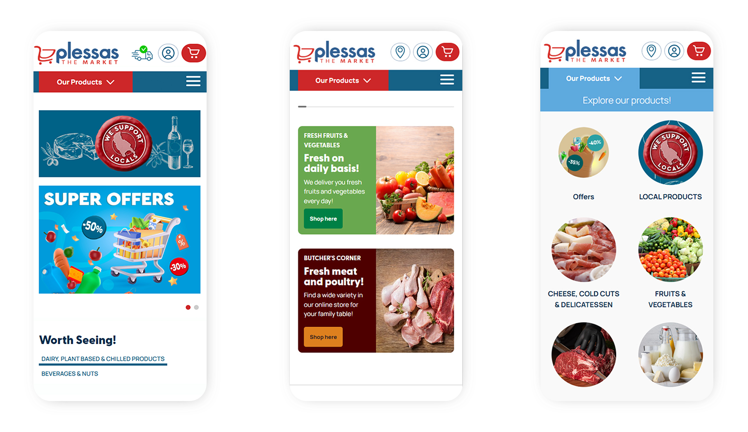 Mobile view of the e-shop E-SHOP DESIGN AND DEVELOPMENT