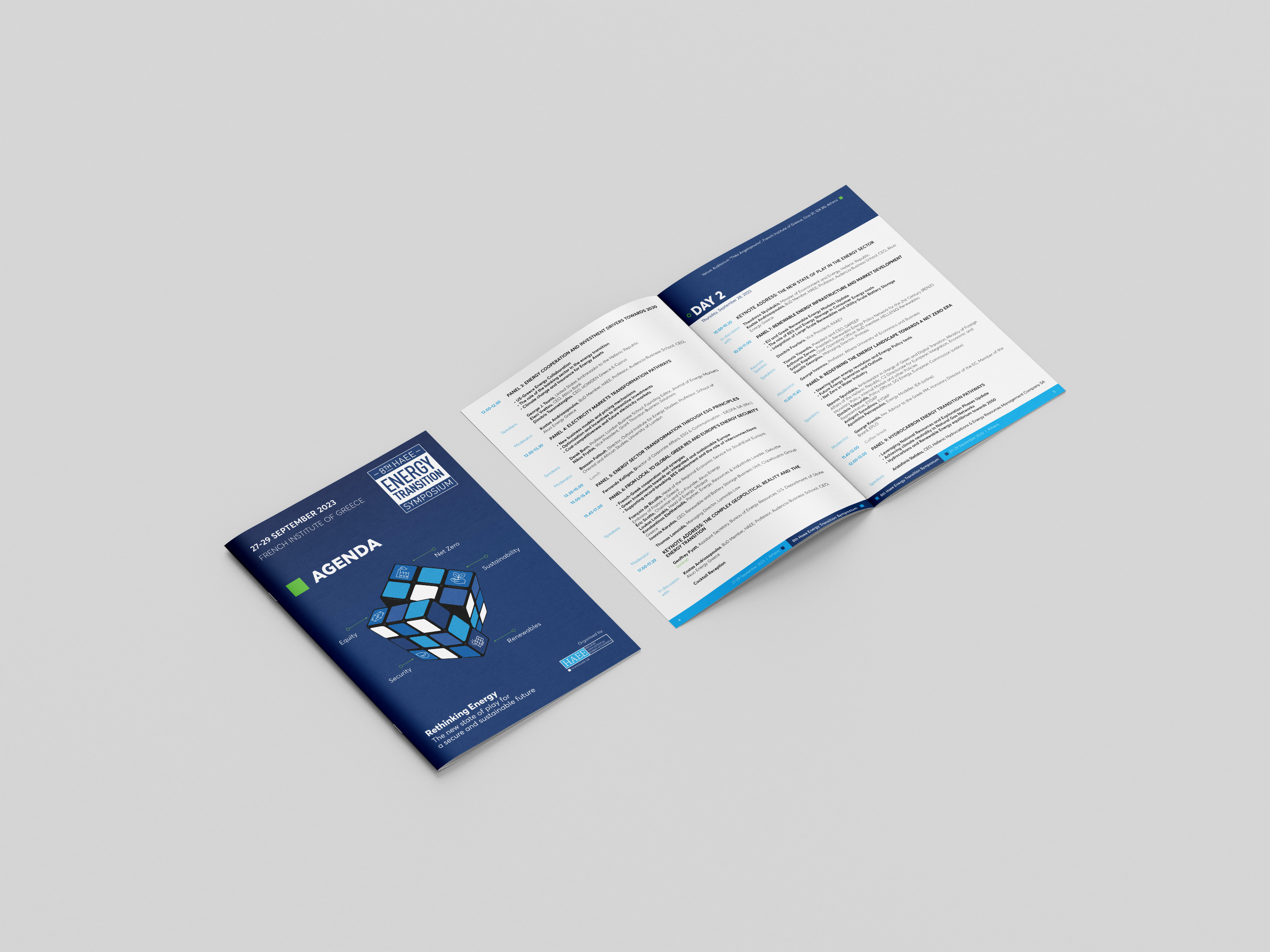 Επίσημο Έντυπο Προγράμματος του HAEE 8ου Συμποσίου Ενεργειακής Μετάβασης ΓΡΑΦΙΣΤΙΚΟΣ ΣΧΕΔΙΑΣΜΟΣ ΓΙΑ ΣΥΝΕΔΡΙΑ