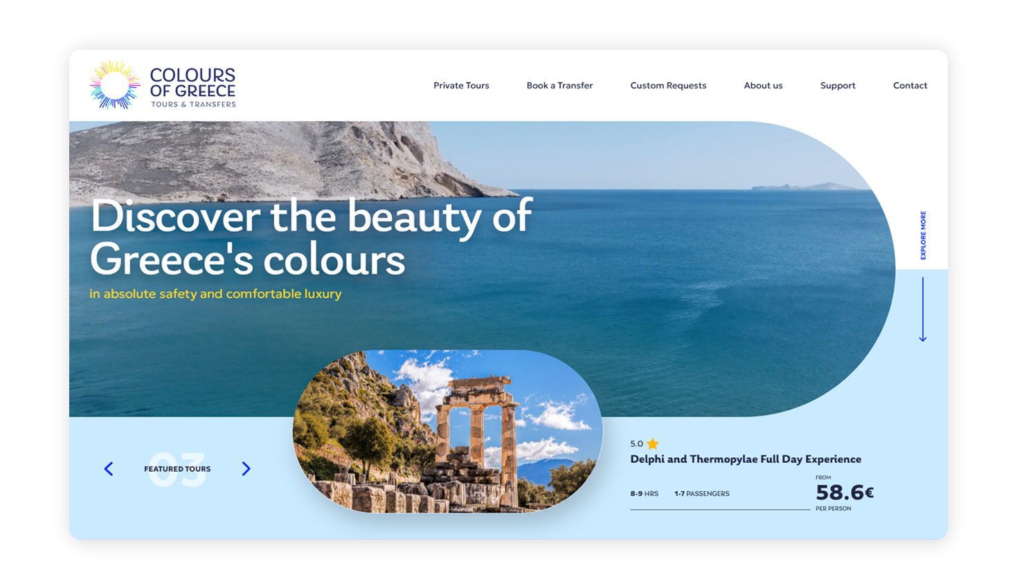 ΣΧΕΔΙΑΣΜΟΣ ΚΑΙ ΑΝΑΠΤΥΞΗ ΙΣΤΟΣΕΛΙΔΑΣ Ιστοσελίδα Colours of Greece