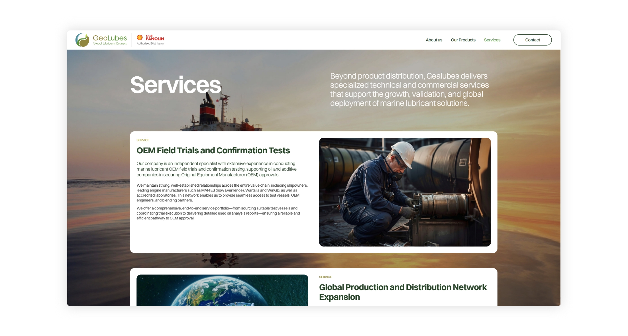 Services page WEB DESIGN AND DEVELOPMENT