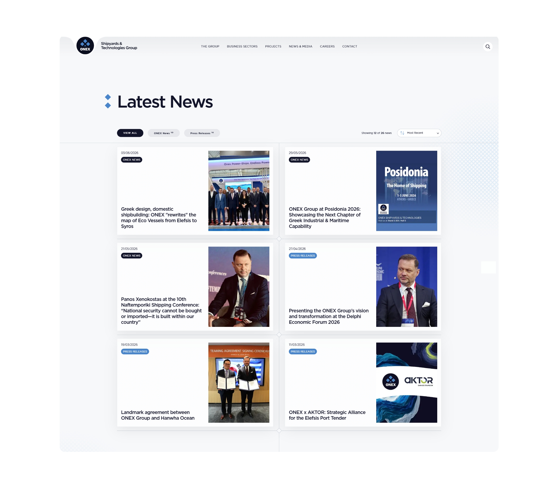 Latest news page WEB DESIGN AND DEVELOPMENT