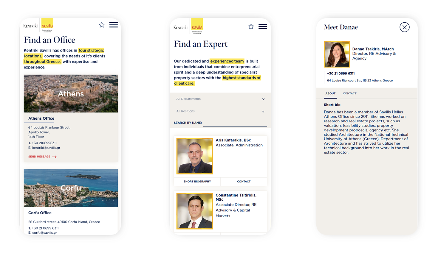 Mobile view of the website WEB DESIGN AND DEVELOPMENT