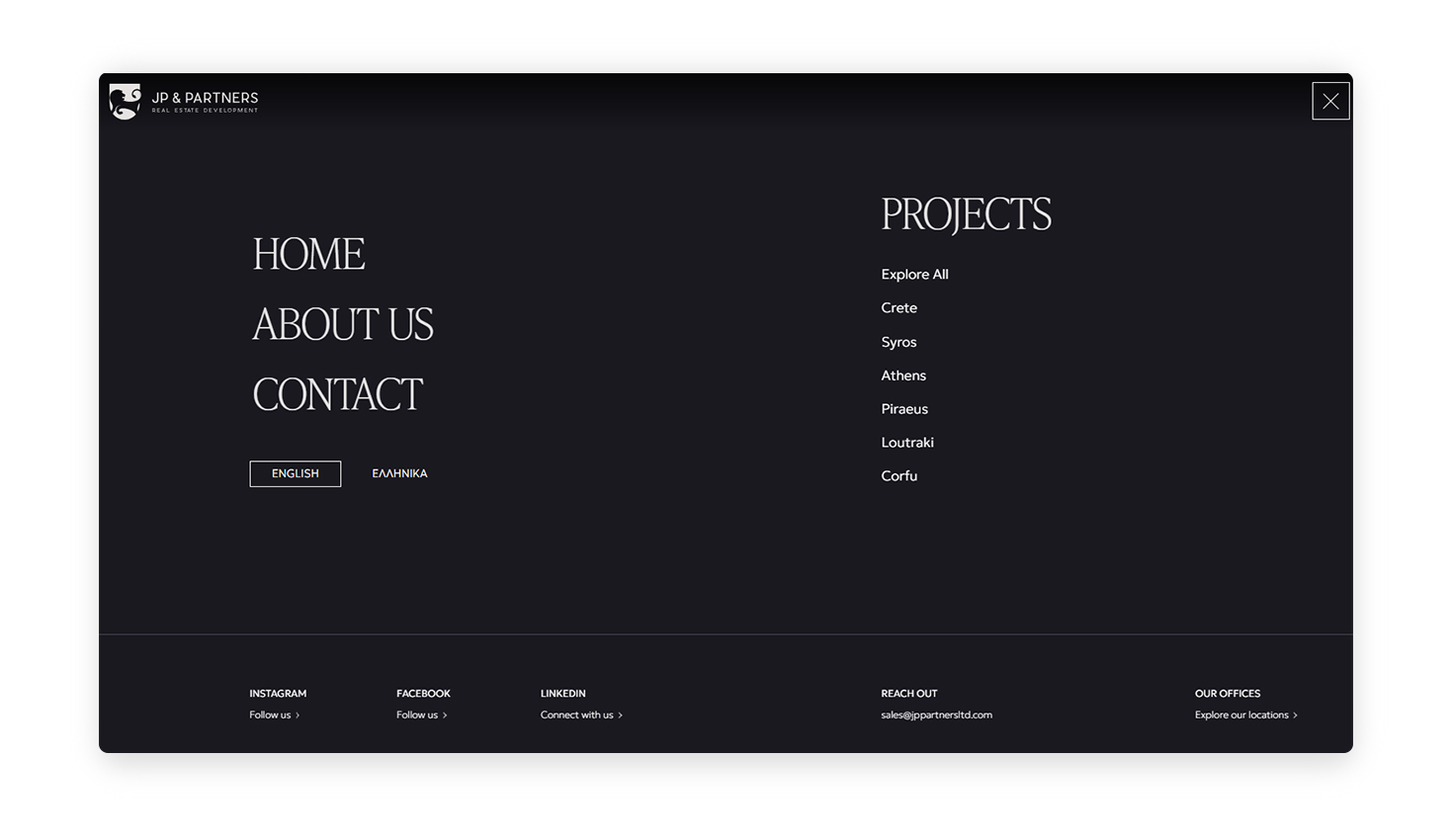 Menu WEB DEVELOPMENT AND DESIGN