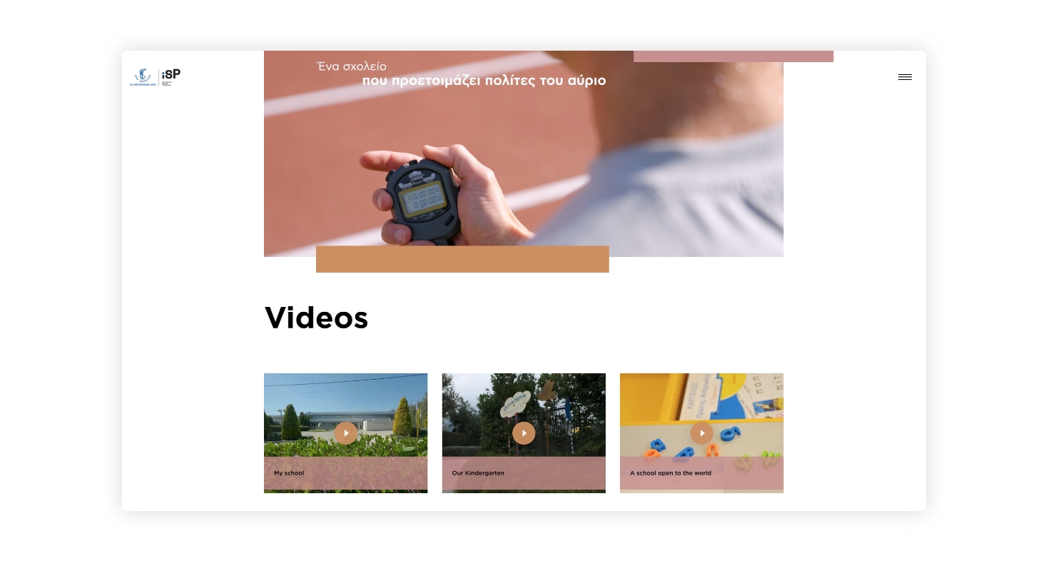 Videos page WEB DESIGN AND DEVELOPMENT