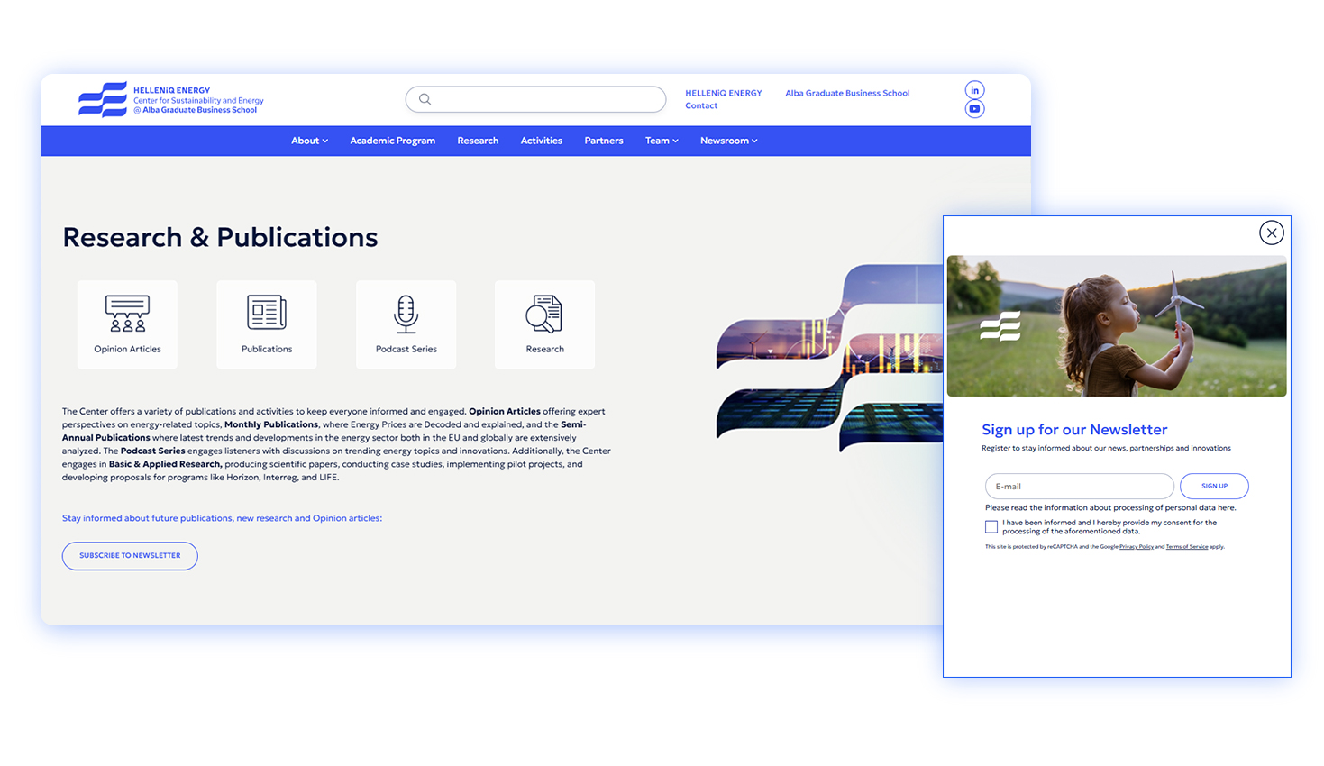 Η σελίδα Έρευνα & Δημοσιεύσεις ΣΧΕΔΙΑΣΜΟΣ ΚΑΙ ΑΝΑΠΤΥΞΗ ΙΣΤΟΣΕΛΙΔΑΣ