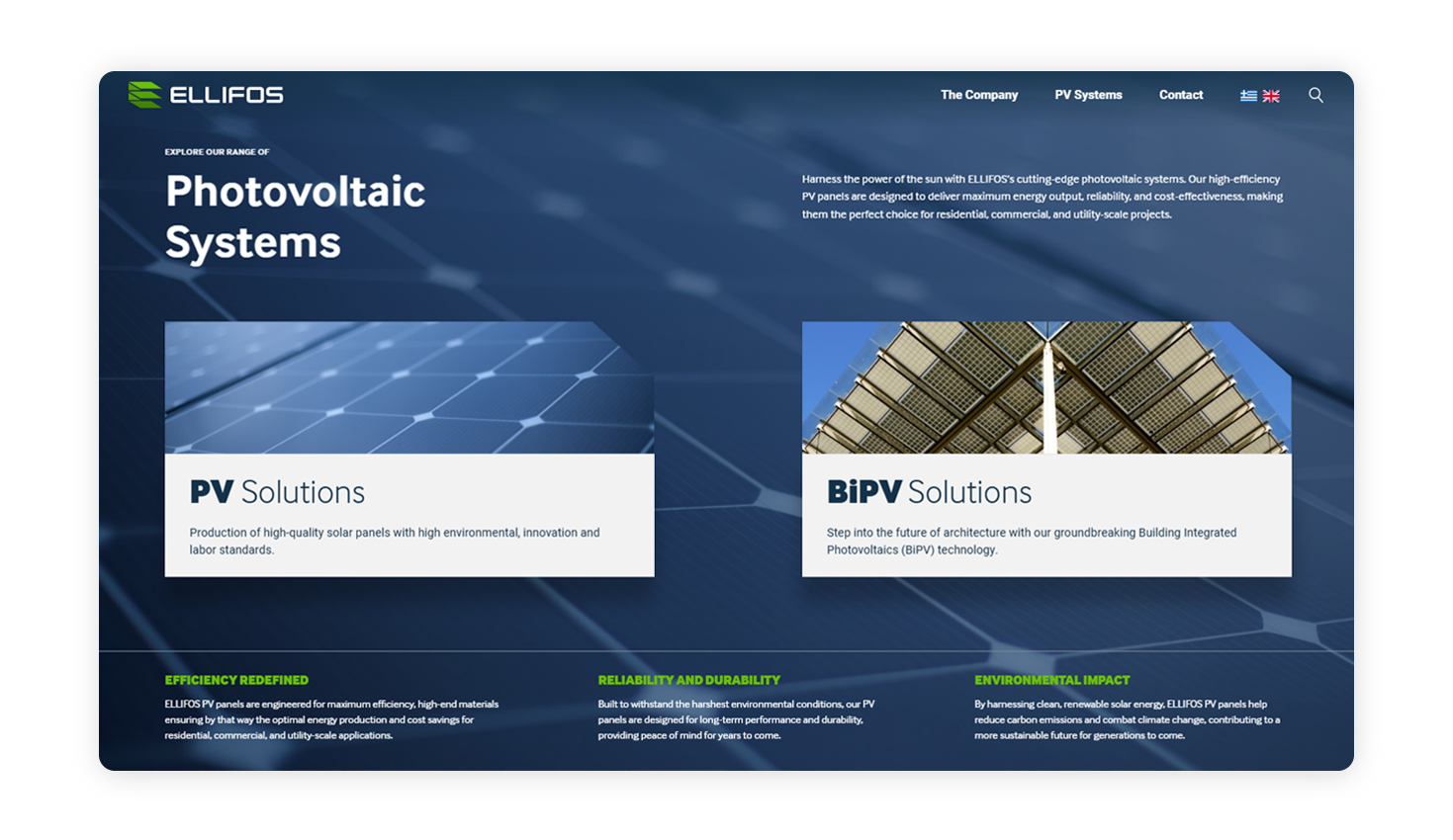 Σελίδα Παρουσίασης Φωτοβολταϊκών Συστημάτων ΣΧΕΔΙΑΣΜΟΣ ΚΑΙ ΑΝΑΠΤΥΞΗ ΙΣΤΟΣΕΛΙΔΑΣ