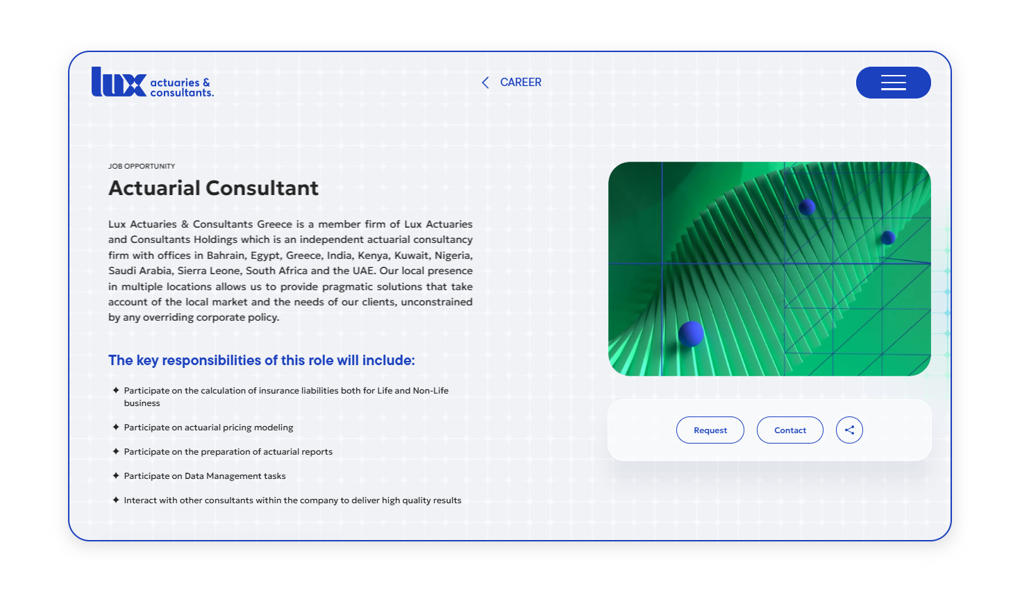 Σελίδα καριέρας  ΣΧΕΔΙΑΣΜΟΣ ΚΑΙ ΑΝΑΠΤΥΞΗ ΙΣΤΟΣΕΛΙΔΑΣ
