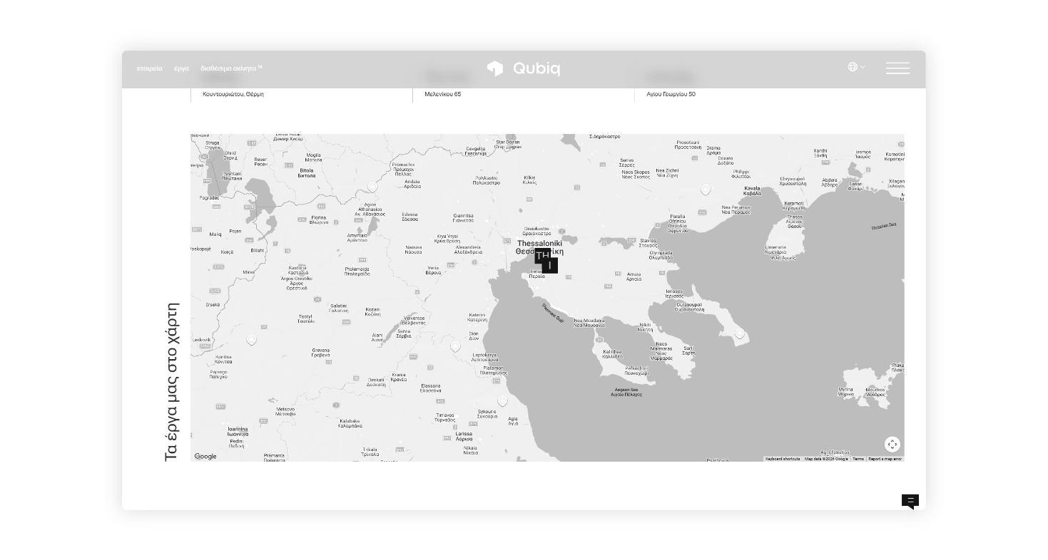Projects on the map WEB DEVELOPMENT AND DESIGN