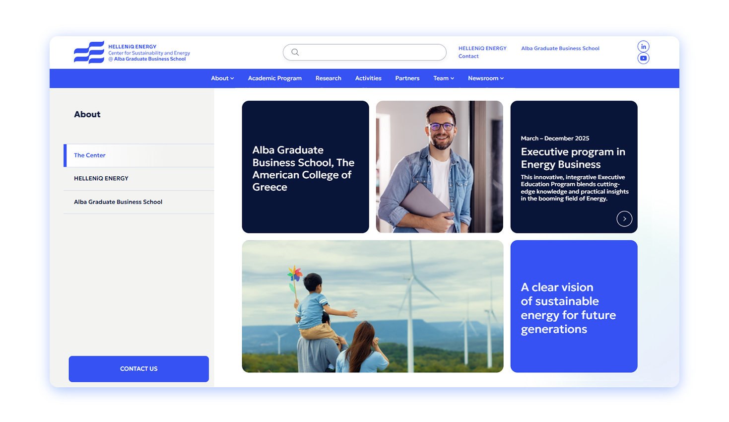 ΣΧΕΔΙΑΣΜΟΣ ΚΑΙ ΑΝΑΠΤΥΞΗ ΙΣΤΟΣΕΛΙΔΑΣ HELLENiQ ENERGY Center for Sustainability and Energy 