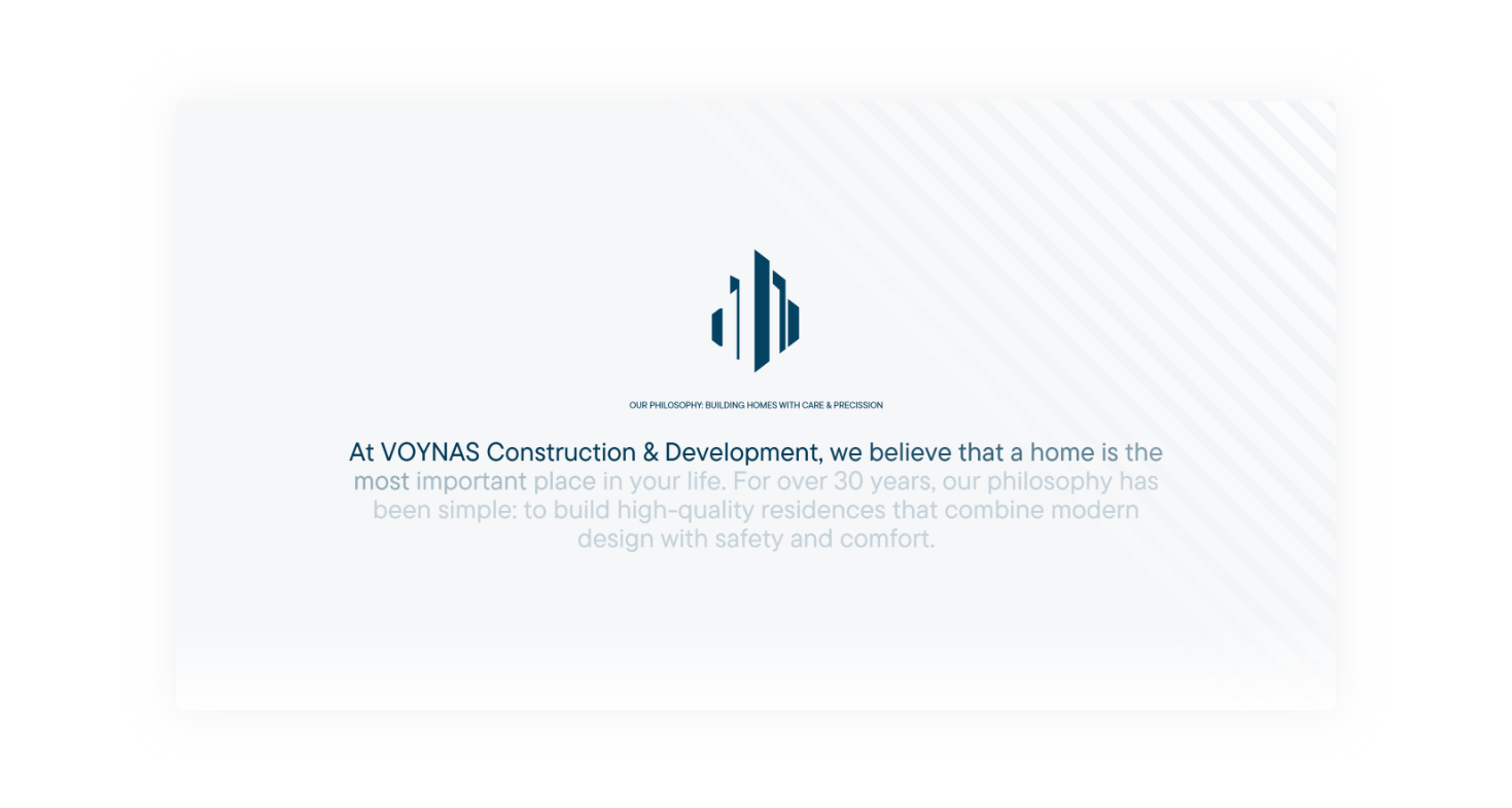 Voynas philosophy WEB DESIGN AND DEVELOPMENT