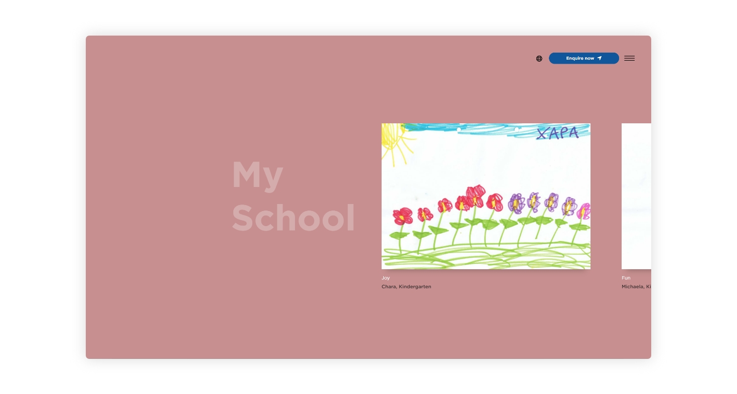 View of the homepage WEB DESIGN AND DEVELOPMENT