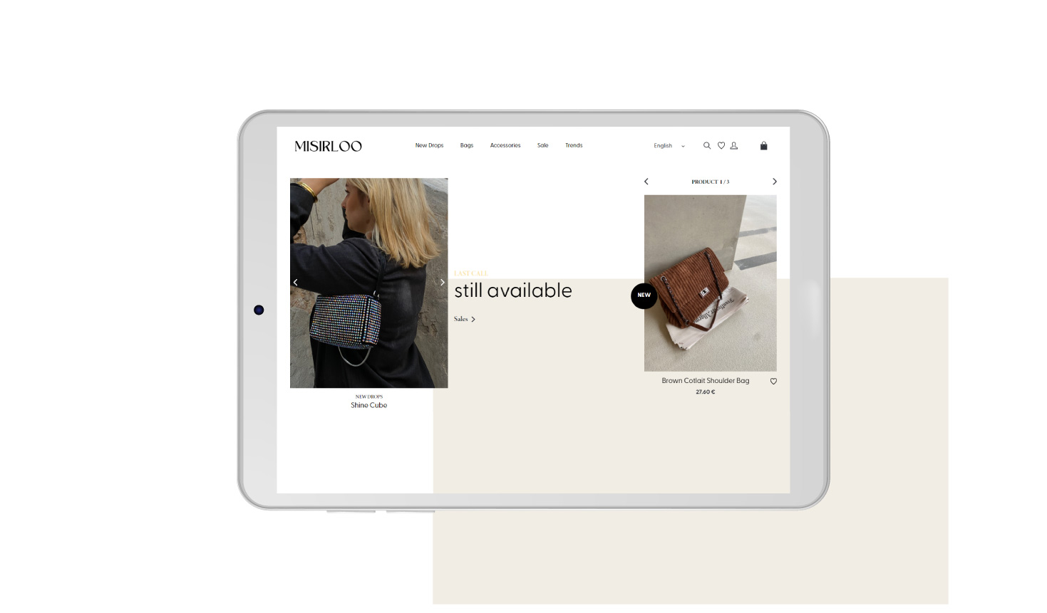 Διάφορα προϊόντα όπως απεικονίζονται σε οθόνες για τάμπλετ ΣΧΕΔΙΑΣΜΟΣ ΚΑΙ ΑΝΑΠΤΥΞΗ E-SHOP