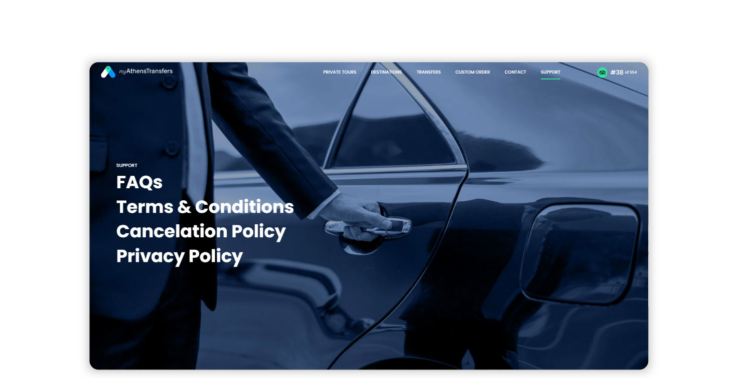 Όλες οι χρήσιμες πληροφορίες στην ενότητα του «Support» ΣΧΕΔΙΑΣΜΟΣ ΚΑΙ ΑΝΑΠΤΥΞΗ ΙΣΤΟΣΕΛΙΔΑΣ