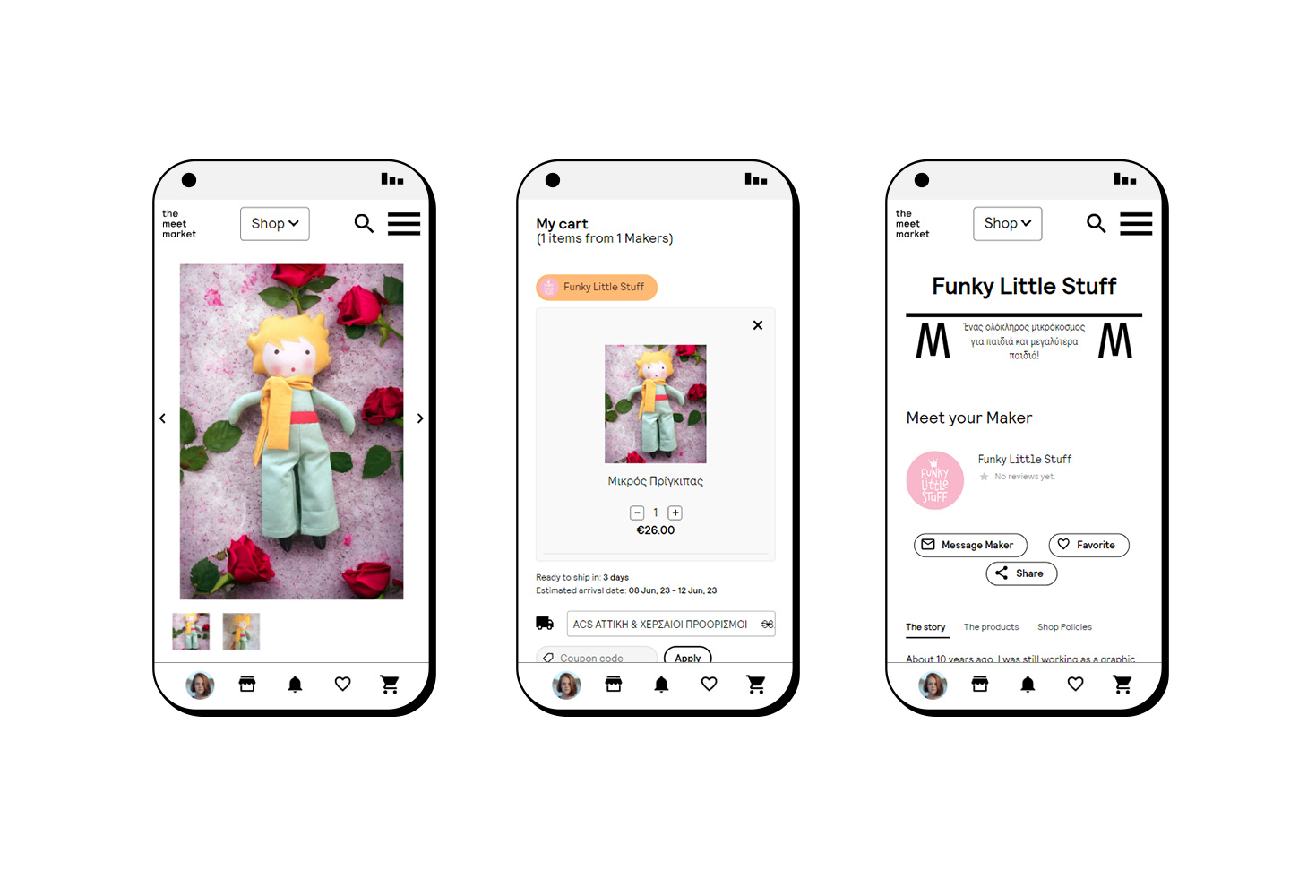 ΣΧΕΔΙΑΣΜΟΣ ΚΑΙ ΑΝΑΠΤΥΞΗ E-SHOP The Meet Market online marketplace