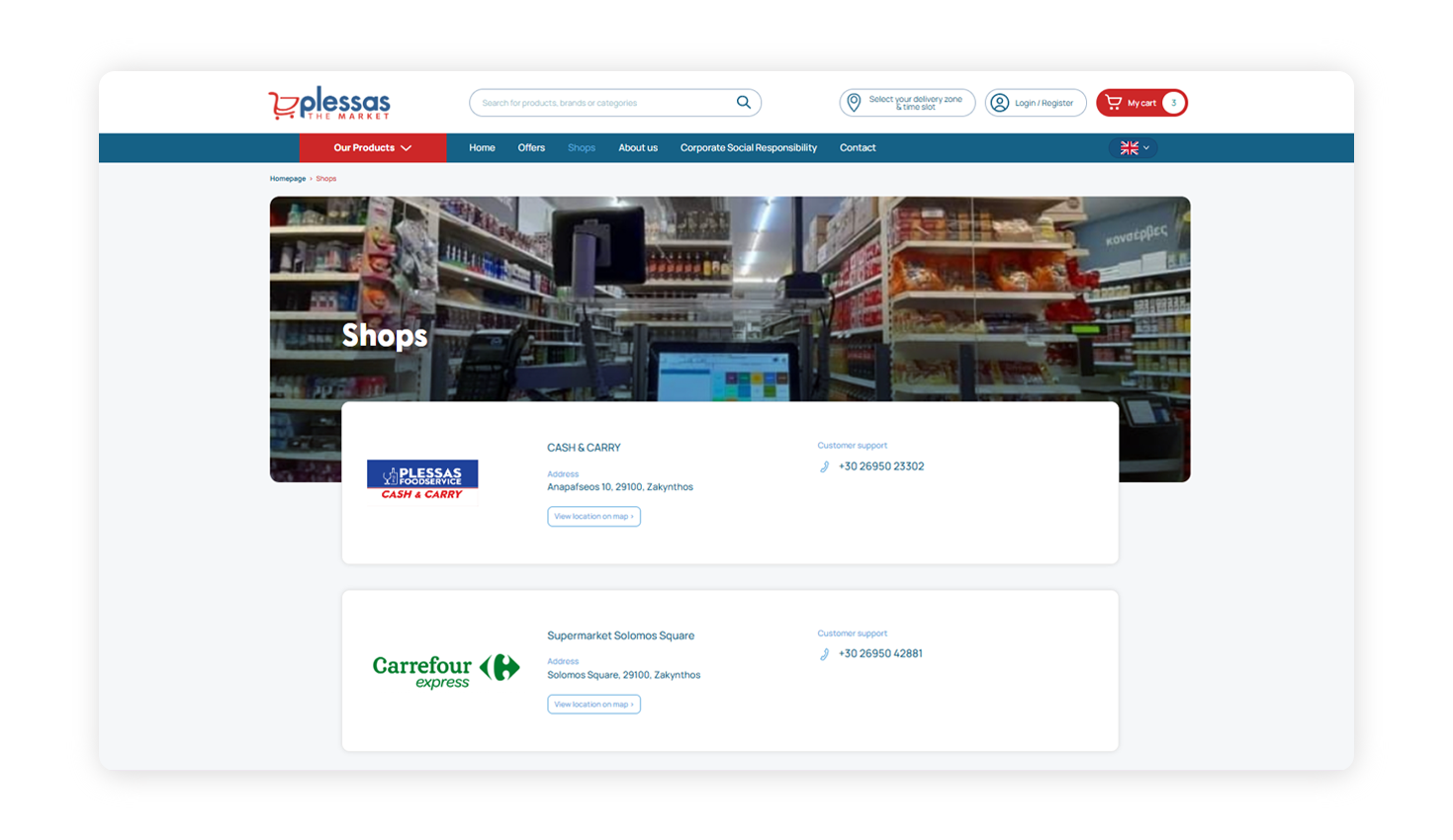 Shops Page E-SHOP DESIGN AND DEVELOPMENT