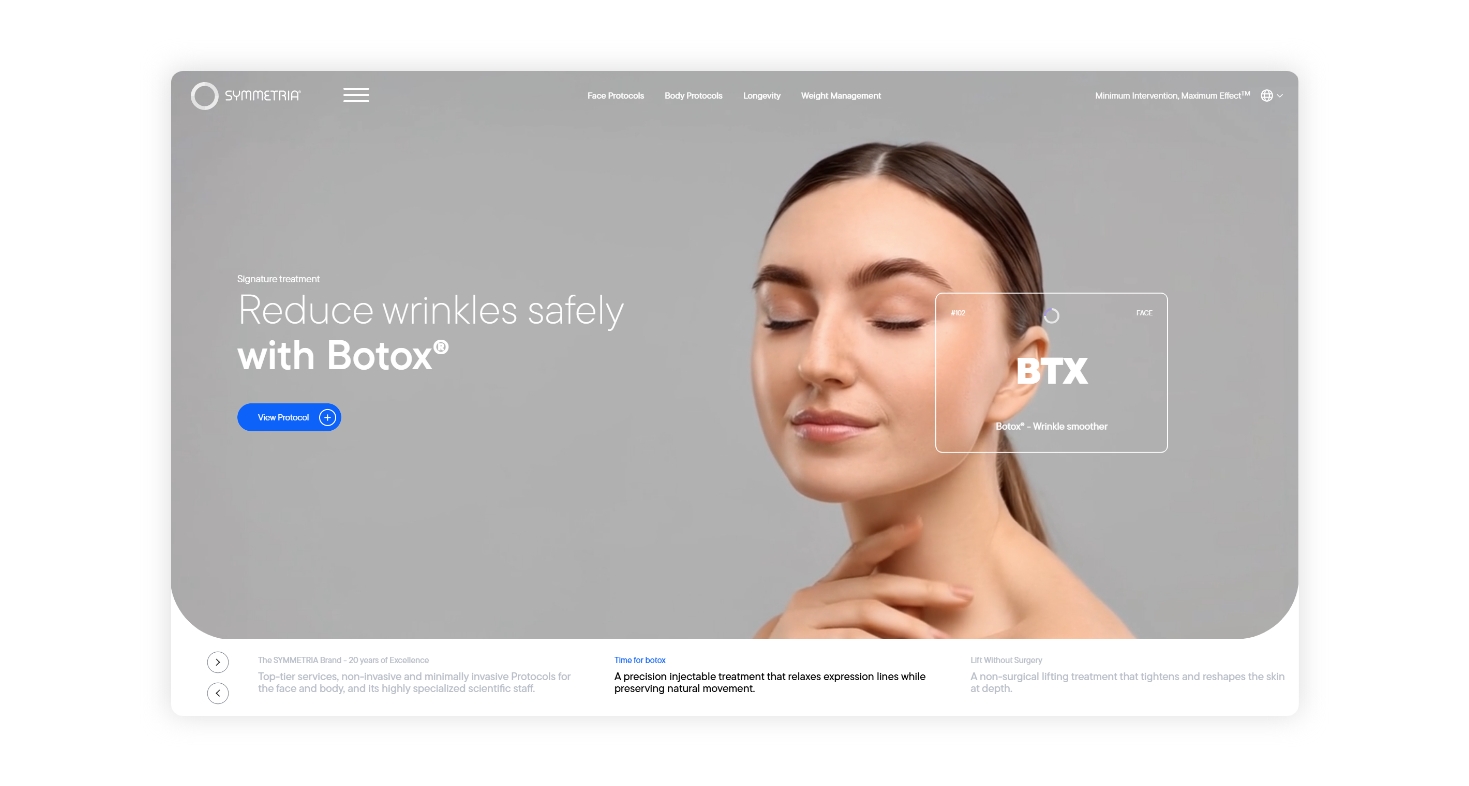 WEB DESIGN AND DEVELOPMENT SYMMETRIA® Clinic