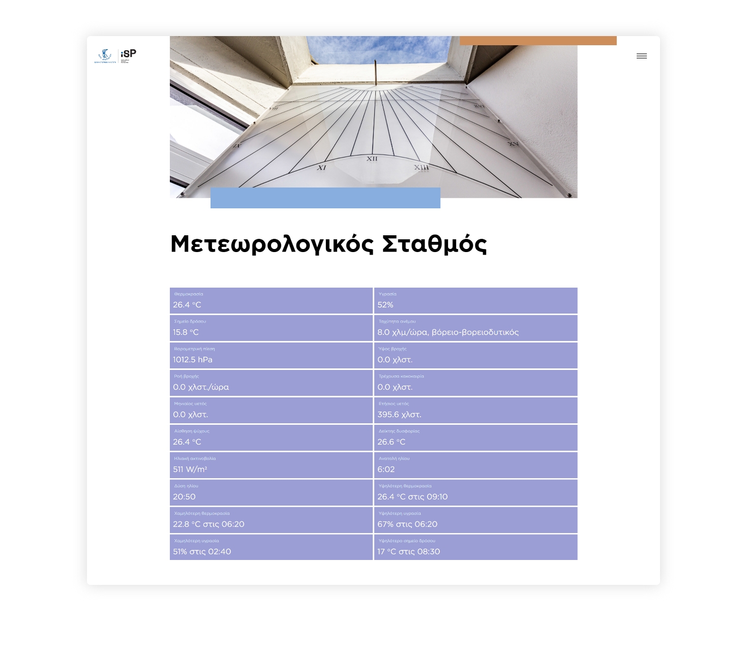 Μετεωρολογικός σταθμός ΣΧΕΔΙΑΣΜΟΣ ΚΑΙ ΑΝΑΠΤΥΞΗ ΙΣΤΟΣΕΛΙΔΑΣ