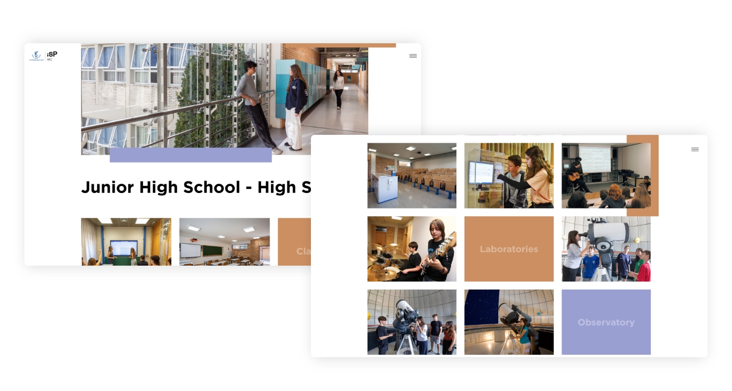 High school facilities WEB DESIGN AND DEVELOPMENT