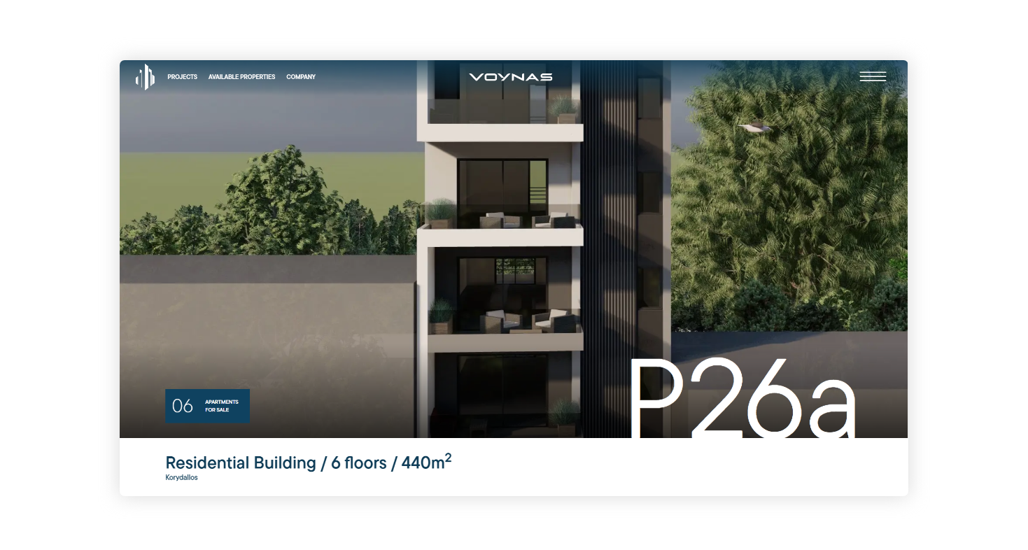 Available building P26a inner page WEB DESIGN AND DEVELOPMENT