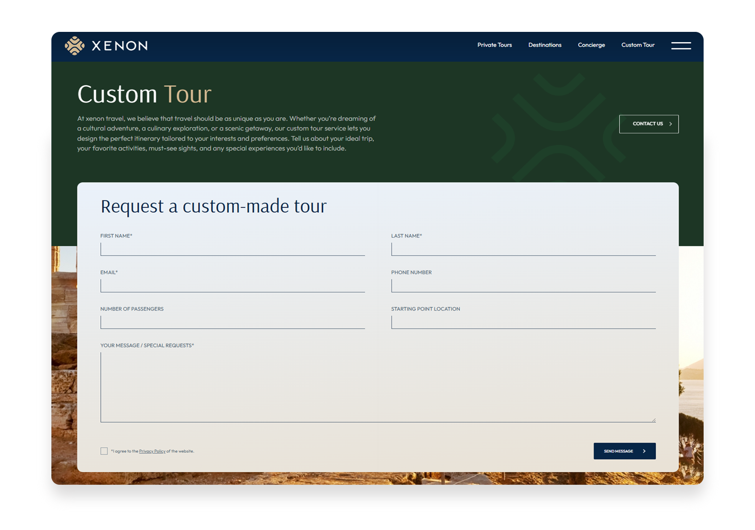 Προσαρμοσμένα Tours ΣΧΕΔΙΑΣΜΟΣ ΚΑΙ ΑΝΑΠΤΥΞΗ ΙΣΤΟΣΕΛΙΔΑΣ