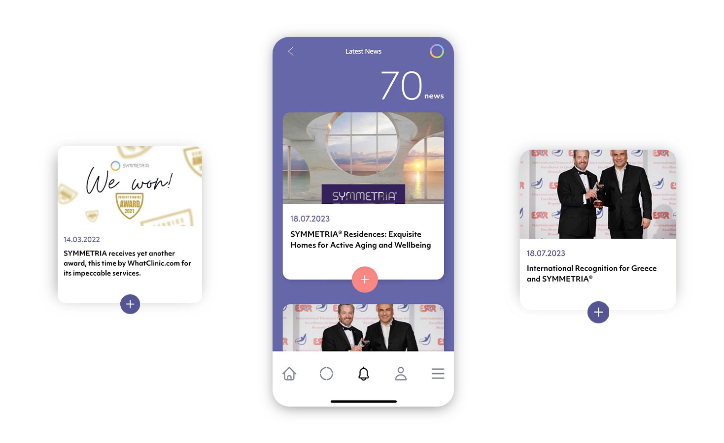 Various pages on mobile screens MOBILE APPLICATION DESIGN AND DEVELOPMENT