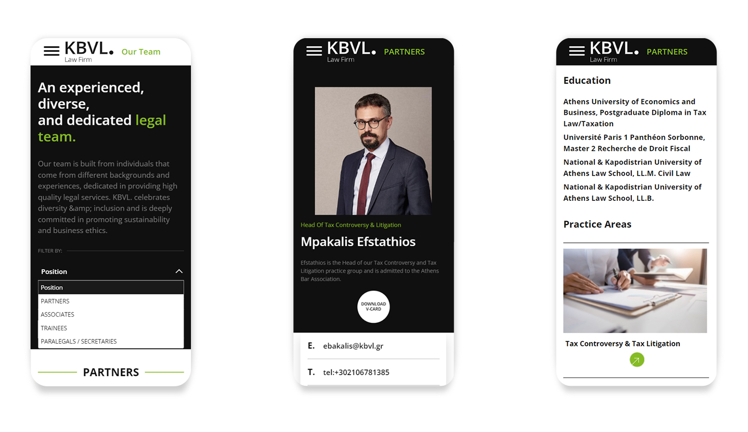 Διάφορες σελίδες του ιστοτόπου για χρήστες κινητών ΣΧΕΔΙΑΣΜΟΣ ΚΑΙ ΑΝΑΠΤΥΞΗ ΙΣΤΟΣΕΛΙΔΑΣ